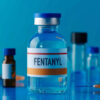 Transdermal patch packaging demonstrating medicinal fentanyl safety guidelines and strict professional clinical storage requirements.