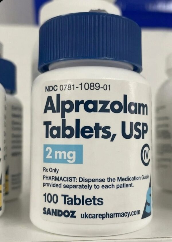 xanax-for-sale-certified-pharmacy-label An official pharmaceutical bottle displaying a valid medical prescription label for alprazolam tablets, representing a secure avenue to find legitimate Xanax for sale.