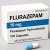 A professional medical display showcasing an authentic prescription carton box used when patients look to Buy Flurazepam online legally.